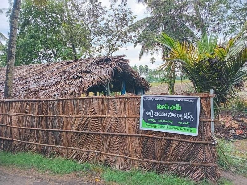 The Moo's Farm board at the Kotalaparru unit gate